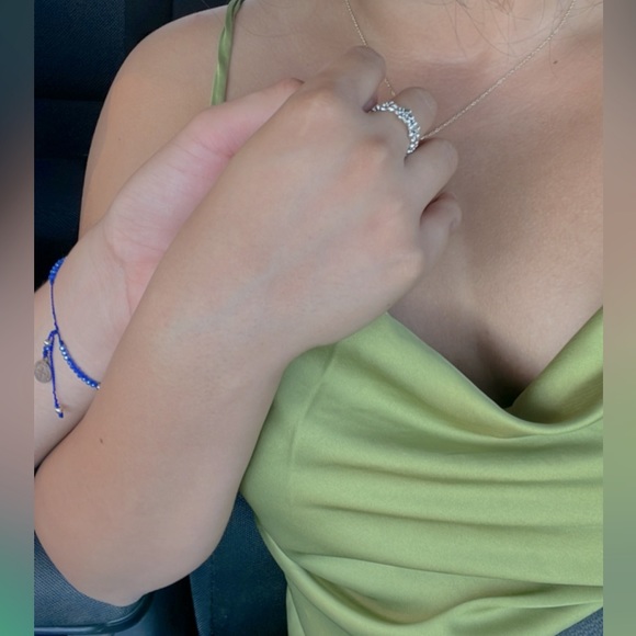 Women’s Cowl Neck Satin Tank Top | Tinkerbell Green Shirt - Picture 3 of 5